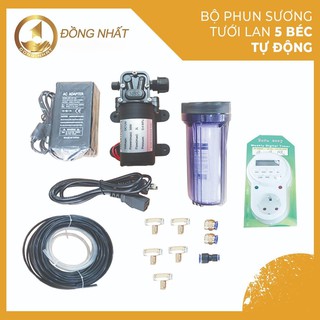 [XÃ TỒN KHO]Bộ phun sương tưới lan 5 béc tự động,hỗ trợ kỷ thuật trọn đời