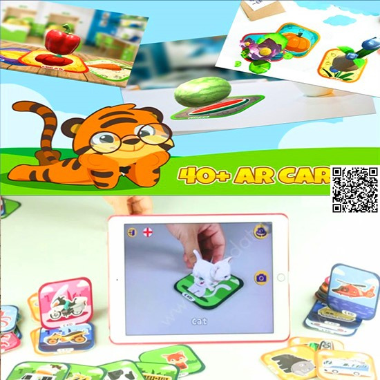 Học Online tại nhà với Bộ 40 Thẻ học tiếng Anh thông minh AR công nghệ 3D 1573