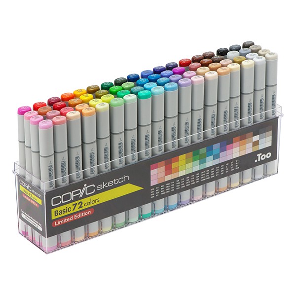 Copic sketch basic 72 colors - Màu dạ marker bản limited edition nội địa nhật đạt giải Copic Award