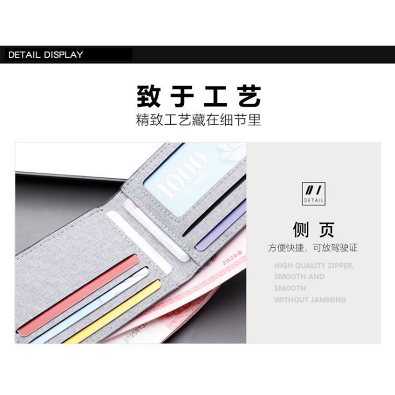 LEGILIMENS Ví Nam Vải Bố Ngắn Ví Sức Chứa Lớn Thường Ngày Cá Tính