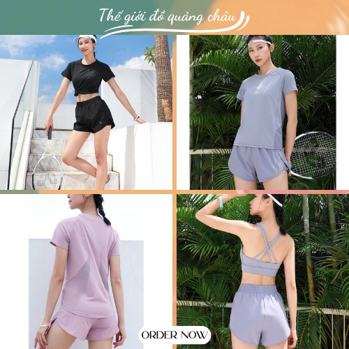 (2287) Bộ Tập GYM YOGA Hàng Quảng Châu Cao Cấp - Bao Chất Loại 1 -có giãn 4 chiều - Thấm Hút Mồ Hôi Mẫu Mới 2021