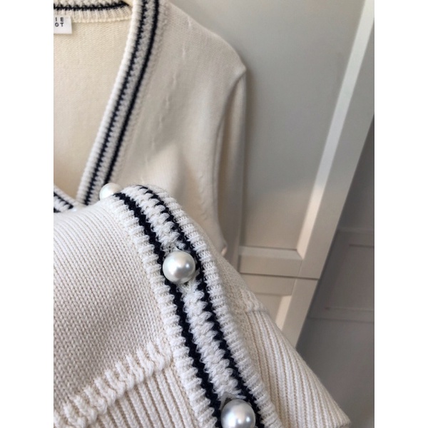 Áo khoác Cardigan nữ Claudie Pie* phối 2 túi mini thu đông 2021