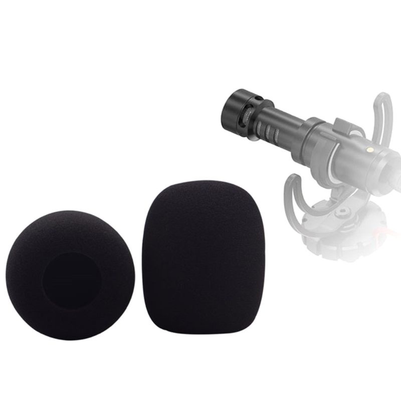 Iwo Miếng Mút Xốp Dạng Quả Bóng Chống Nước Bọt Chắn Gió Cho Micro Rode VideoMicro