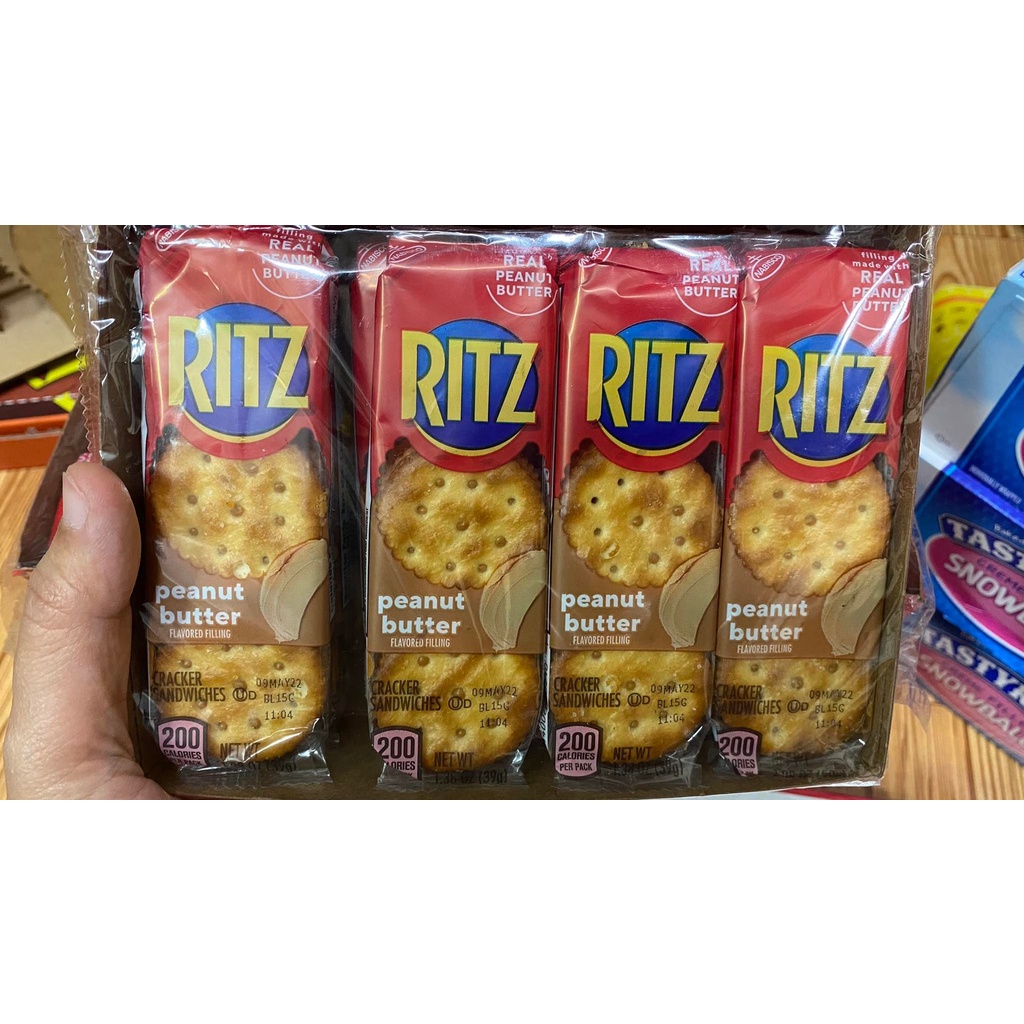 Bánh Ritz Cheese và Peanut Butter của Mỹ lốc 8 gói