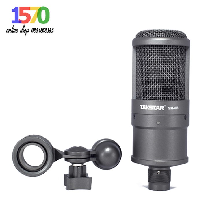 Combo thiết bị karaoke online livestream Micro Takstar SM-8B & Sound card XOX K10 2020 | hát nhẹ, vang dài, dễ hát