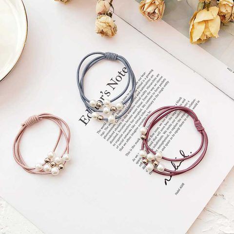 Dây Cột Tóc Nhiều Lớp Đính Ngọc Phong Cách Hàn Quốc Cho Nữ