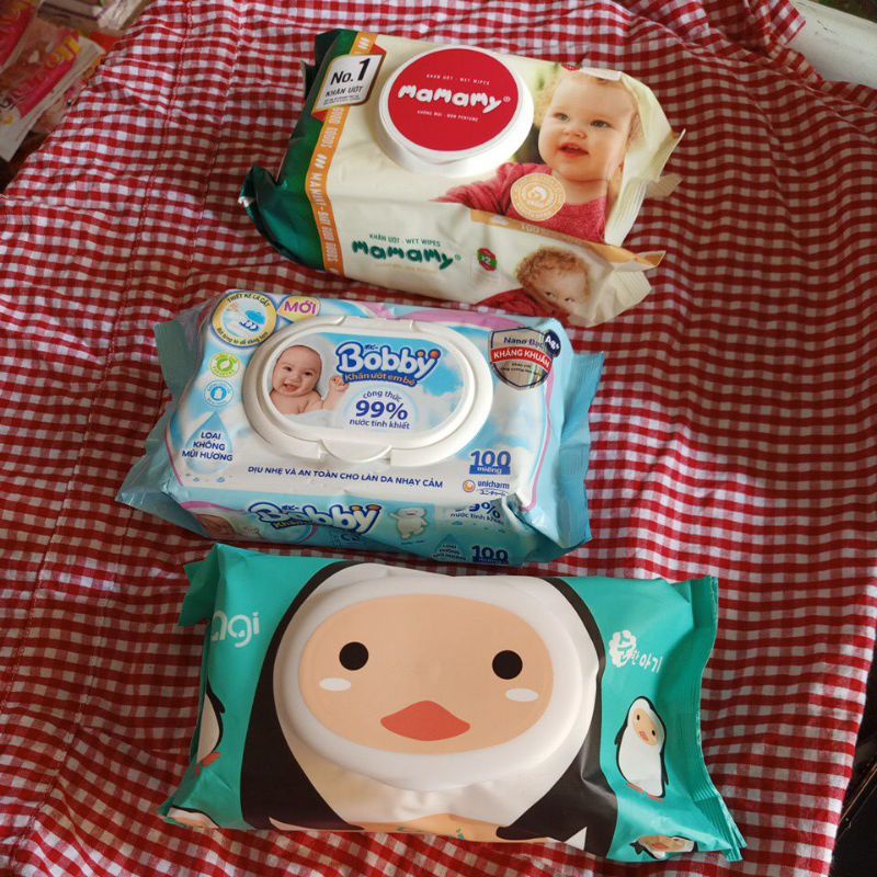 KHĂN GIẤY ƯỚT AGI/MAMAMY/ BOBBY 100 TỜ