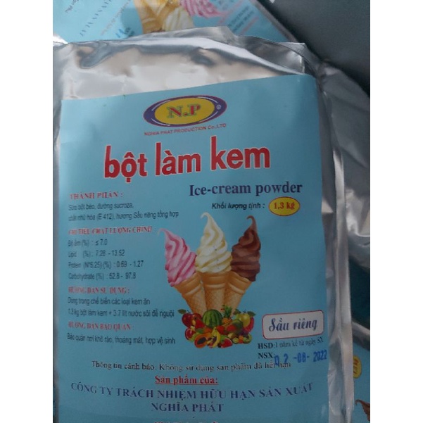 Bột làm kem tươi Nghĩa Phát gói 1.3kg giá chỉ 100k