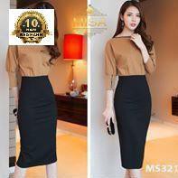 Đầm phong cách Hàn Quốc Misa FashionMS321 xinh đẹp, trẻ trung, đơn giản NâuĐen-Công sở, đi tiệc, đi chơi-có size lớn