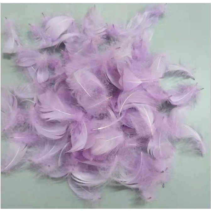 Gói khoảng 100 lông vũ nhỏ 3-7cm phụ kiện chụp ảnh, trang trí handmade