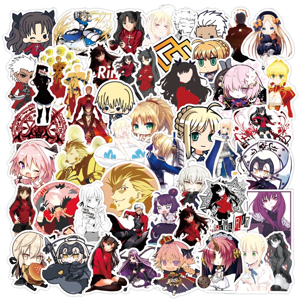 J· Bộ Hình Dán Chống Thấm Fate/Stay Night, 50 tờ/bộ