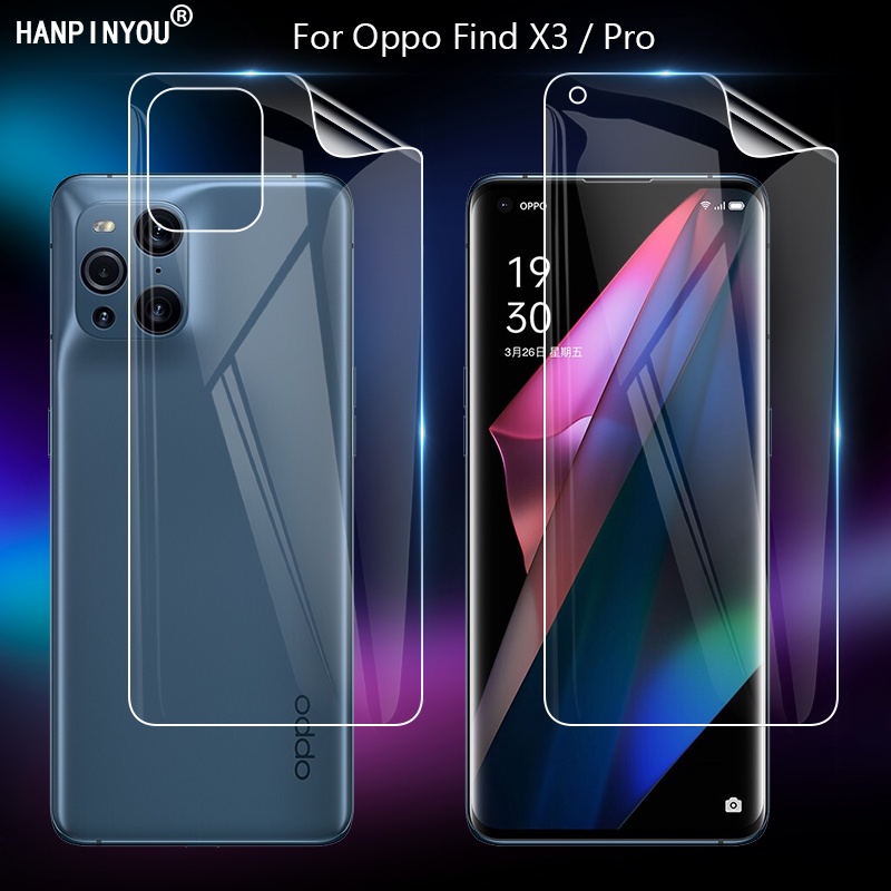 Miếng dán cường lực trước sau bằng TPU mềm siêu mỏng cho Oppo Find X3 FindX3 Pro Neo Lite