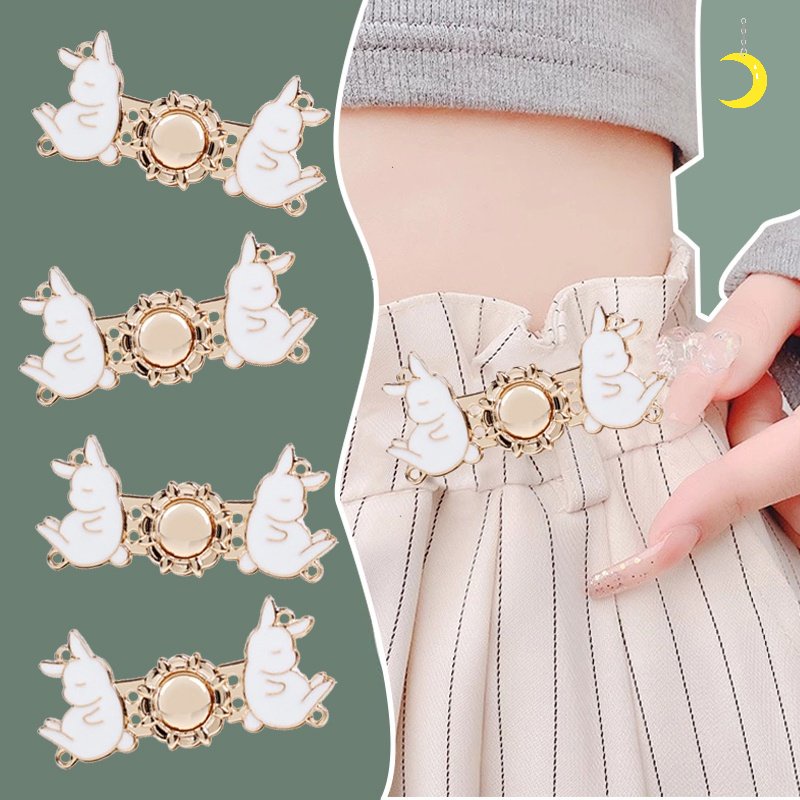 Ghim Cài Áo Hình Thỏ Hoạt Hình Đa Năng Có Thể Điều Chỉnh