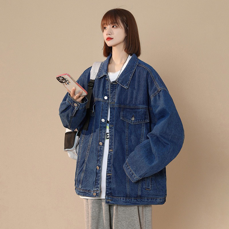 Áo khoác jeans phom Unisex nam nữ kiểu dáng truyền thống căn bản MLJ 01