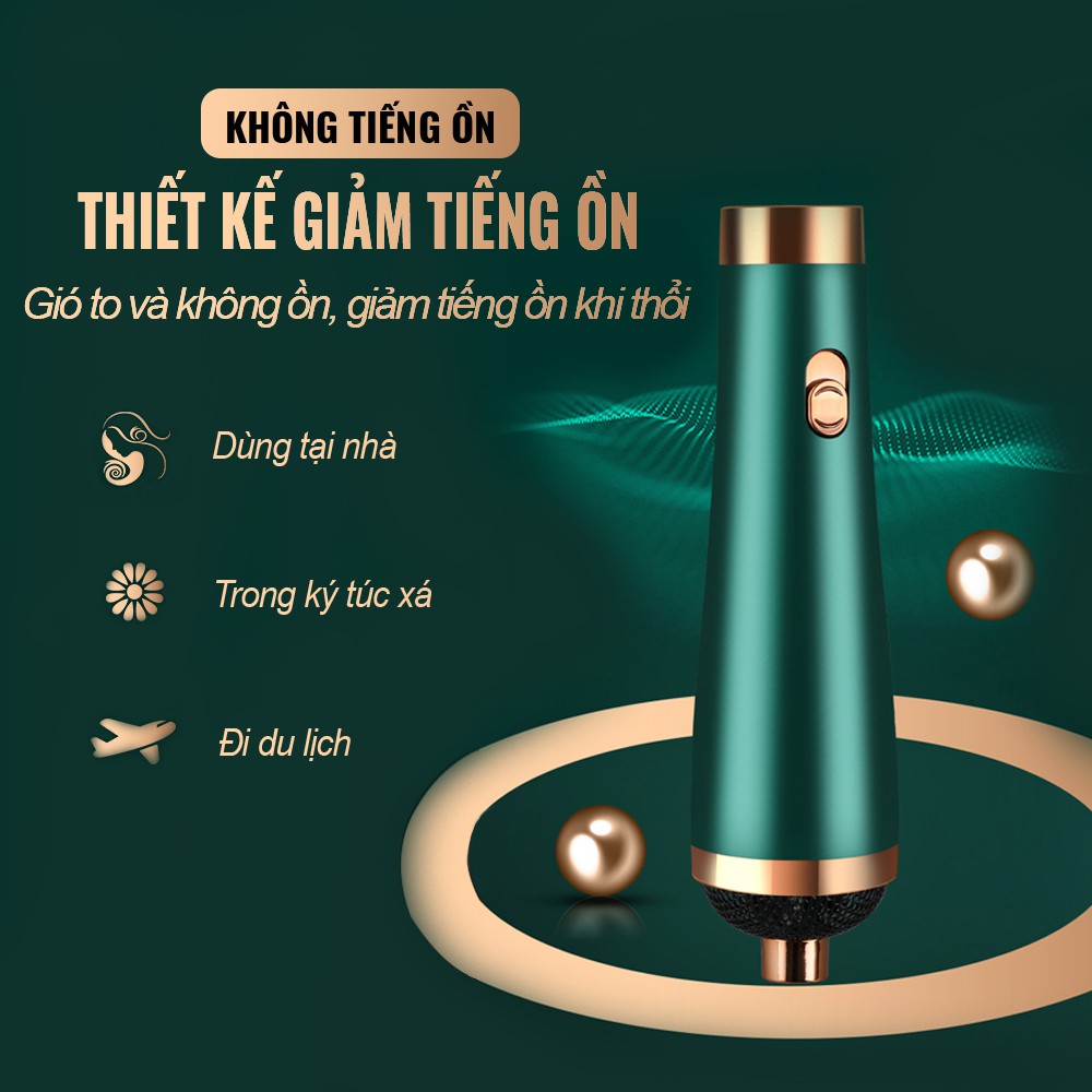 Máy sấy tóc tạo kiểu không tay cầm đa năng 4 trong 1 (4in1, 3 đầu kèm theo) MESHINER, mã SHT215