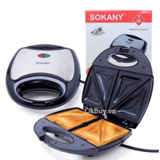 Máy làm bánh Hot Dog - sandwich Sokany KJ -102 làm nóng cực nhanh, xèo phát ăn ngay