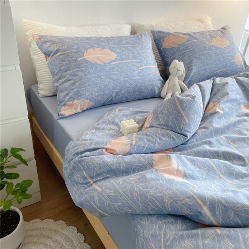 Bộ Chăn Ga Gối ❤️ Cotton living 100% cao cấp đủ size đệm ga giường họa tiết đáng yêu phong cách Hàn Quốc chính hãng