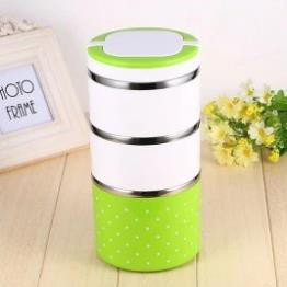 Cặp Lồng Cơm Giữ Nhiệt 3 Tầng Lunch Box 1230ml Có Quai Xách (Mẫu Ngâu Nhiên)