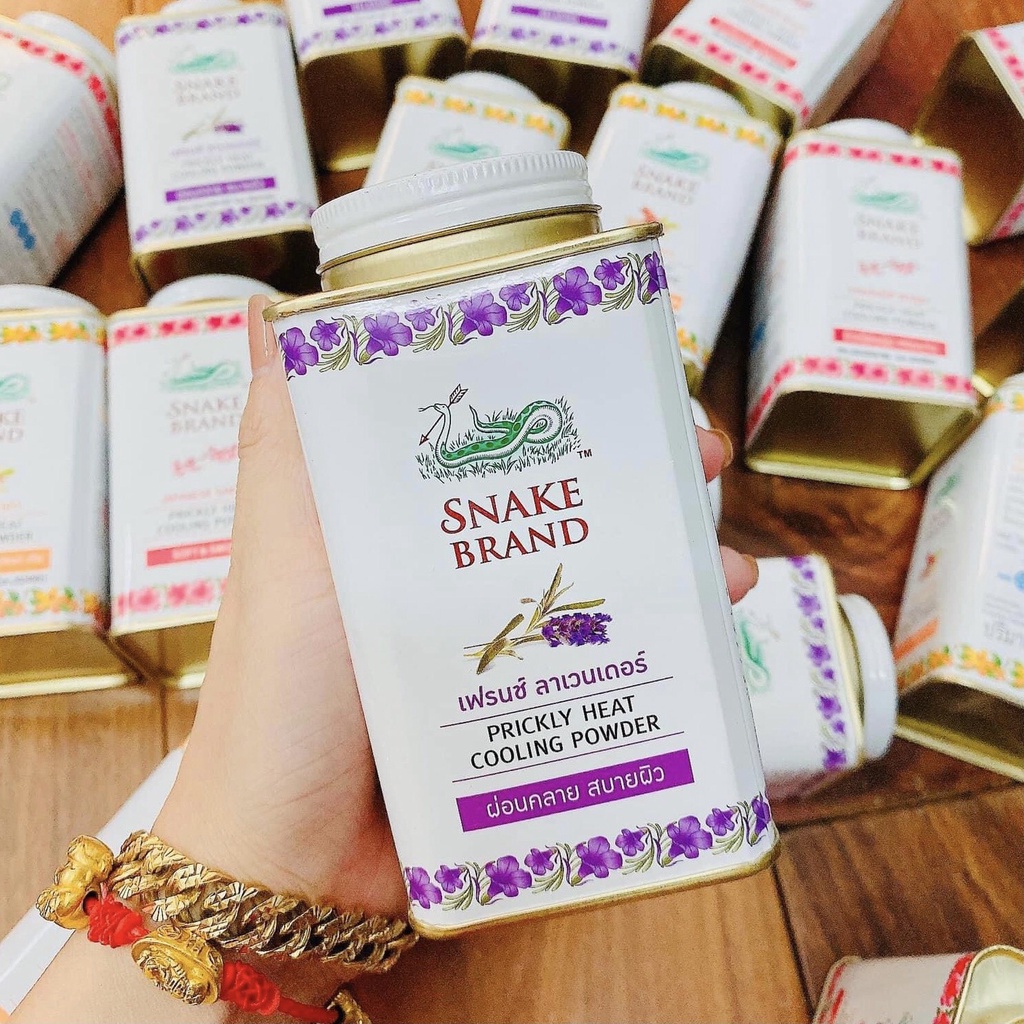 Phấn lạnh kiềm dầu Snake Brand Prickly Heat Thái Lan 140G