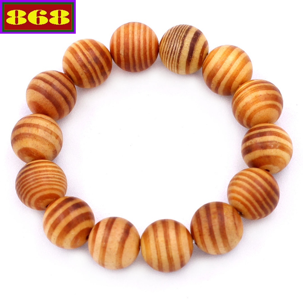 Chuỗi hạt đeo tay gỗ Huyết rồng 15 ly - Vòng chuỗi gỗ phong thủy