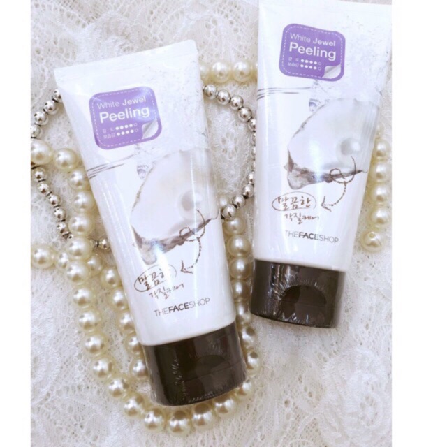 FREESHIP (mới) Tẩy Da Chết Ngọc Trai The Face Shop Smart Peeling White Jewel Perie Hàn Quốc