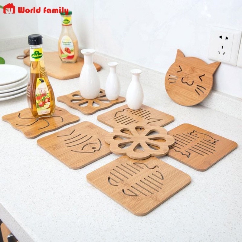 MIẾNG LÓT ĐÁY NỒI, CỐC CHÉN CÁCH NHIỆT BẰNG GỖ _ Giá Bán Sỉ Lẻ
