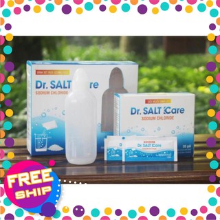 Gói muối sinh lý Dr Salf Kare và bình rửa mũi