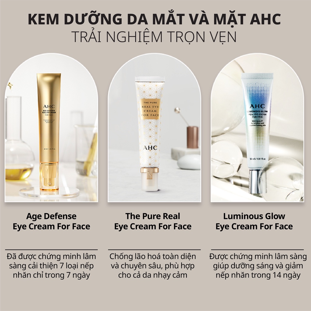 [GWP] Kem Mắt Chống Lão Hóa AHC Essential Real Eye Cream For Face 10ml.