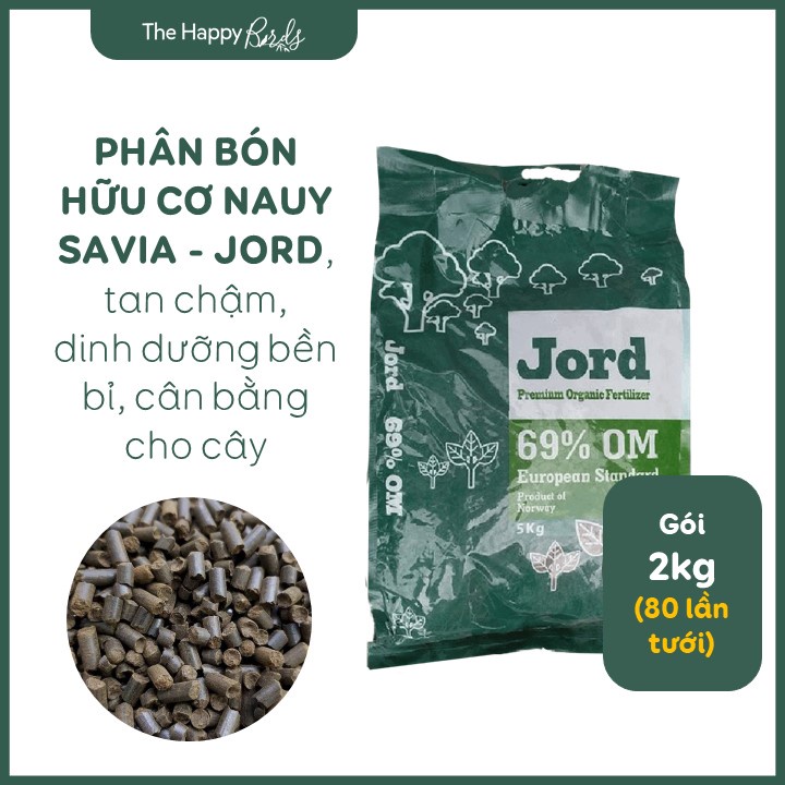 Phân hữu cơ Jord nhập khẩu NAUY - KHÔNG MÙI tan chậm dạng viên nén Jord Savia/ Phân cá hồi bón hoa hoa cây cảnh