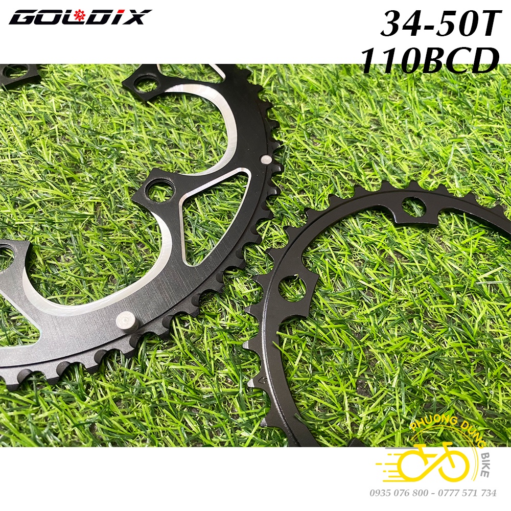 Bộ 2 đĩa rời nhôm xe đạp GOLDIX 110BCD 34-50T