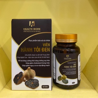 VIÊN HÀNH TỎI ĐEN HEALTH MORE  GIẢI PHÁP CHO NGƯỜI MỠ MÁU CAO HUYẾT ÁP