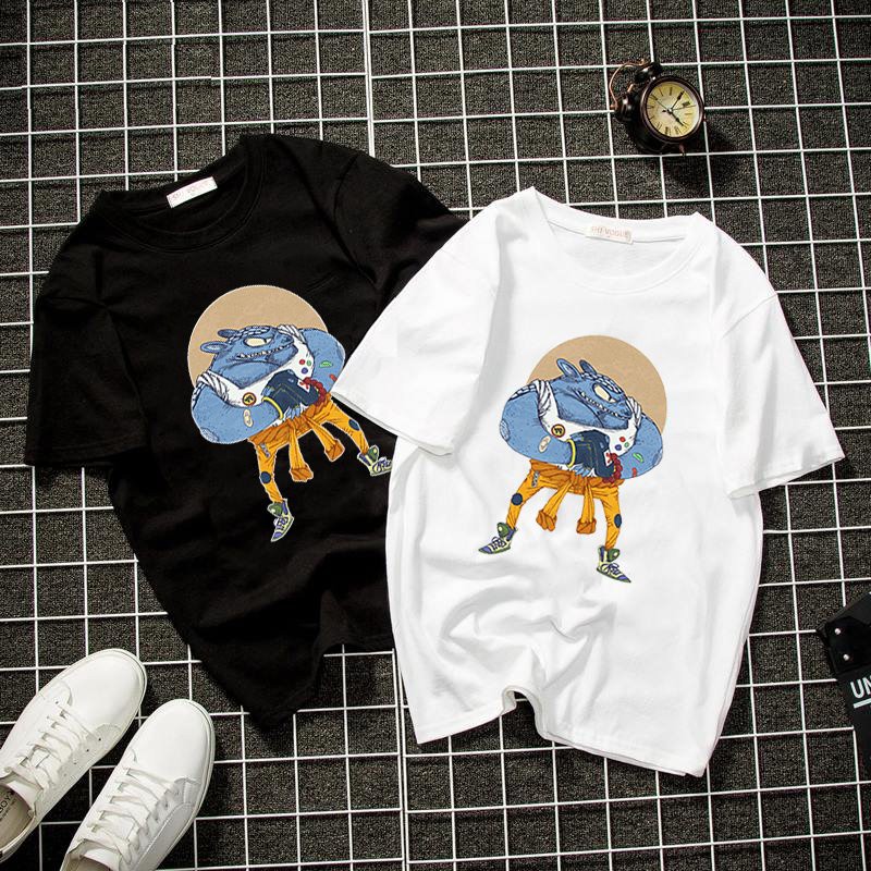 Áo thun unisex nhân vật họa tiết cá tính form rộng vải dày mịn 2019T1244