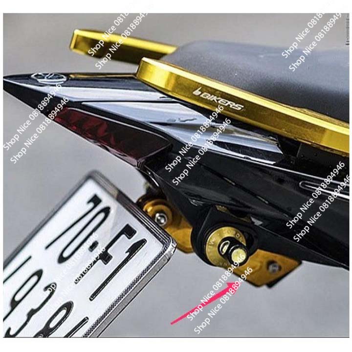 Pát bảng biển số xe máy Exciter Winner nhôm CNC gập 2 chiều