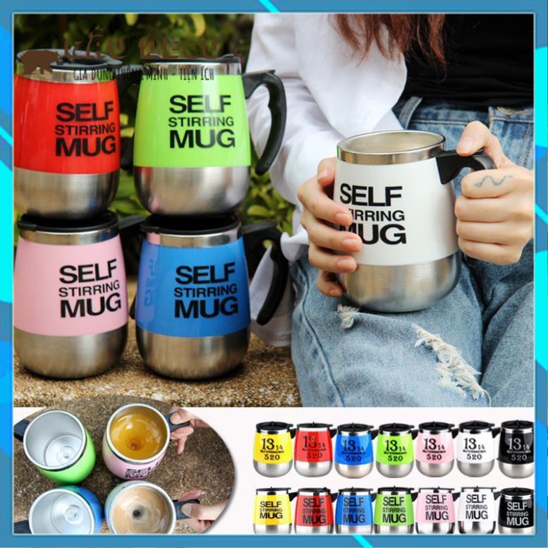 FREESHIP -  Ly giữ nhiệt uống cà phê - pha sữa - khuấy bột -  thức uống hòa tan - tự khuấy - tiện lợi