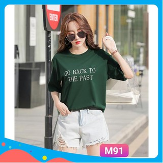 Áo Thun Nữ Tay Ngắn 💟FREESHIP💟 Áo phông nữ thun cotton, mịn, mát, sành điệu in chữ M91