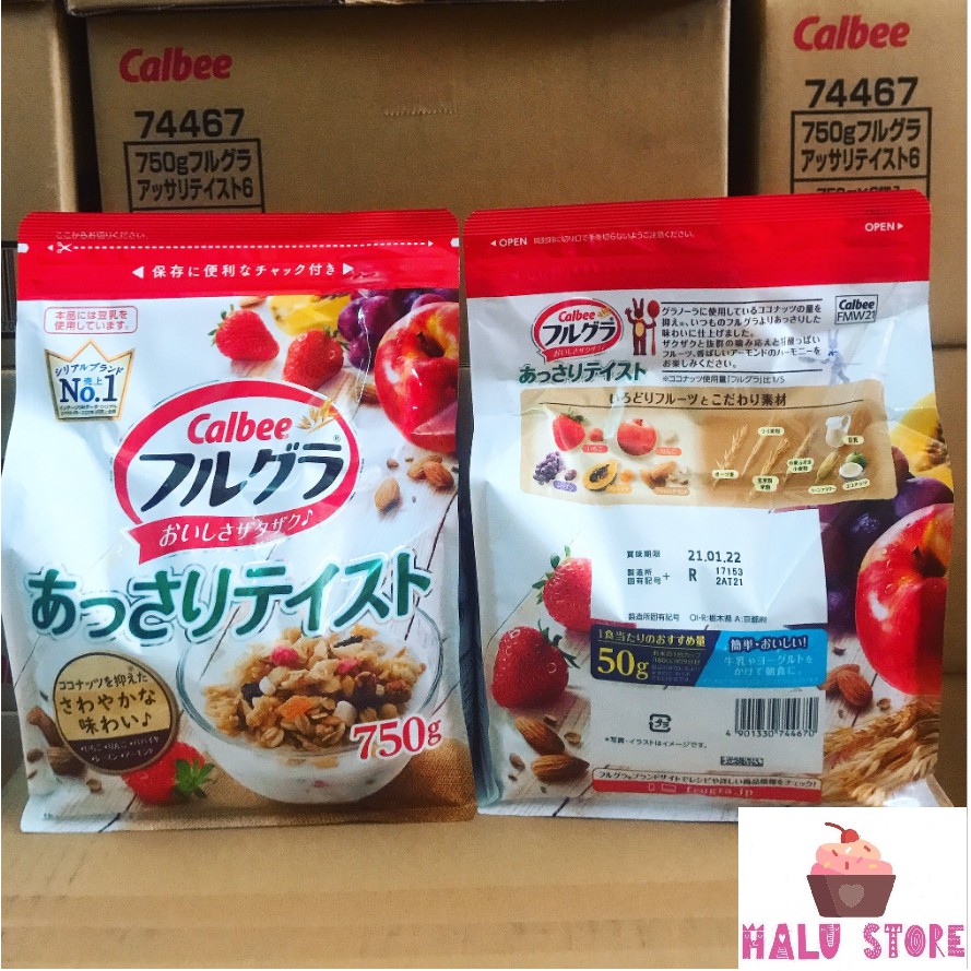 (HSD T11/2021) Ngũ cốc trái cây Calbee gói đỏ 800g - Nhật Bản | BigBuy360 - bigbuy360.vn