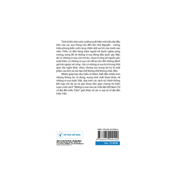 Sách lịch sử - Những vị vua của các triều đại Việt Nam từ cổ đại đến Triều Trần