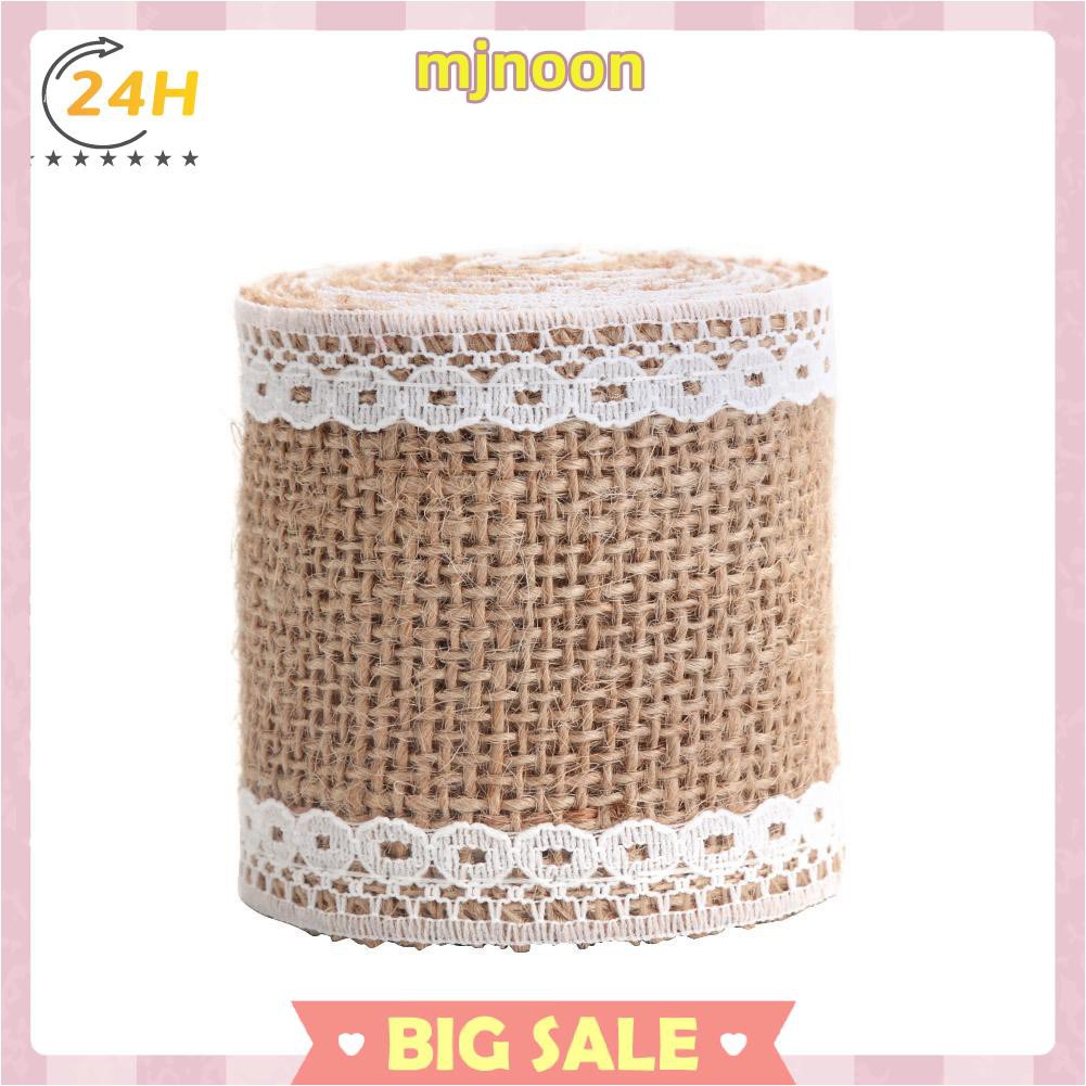 1 Cuộn Vải Đay Phối Ren Dùng Trang Trí