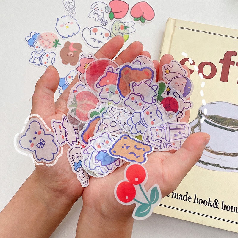 Sticker miếng dán cute chống nước, hình dán mũ bảo hiểm, laptop, điện thoại, vali