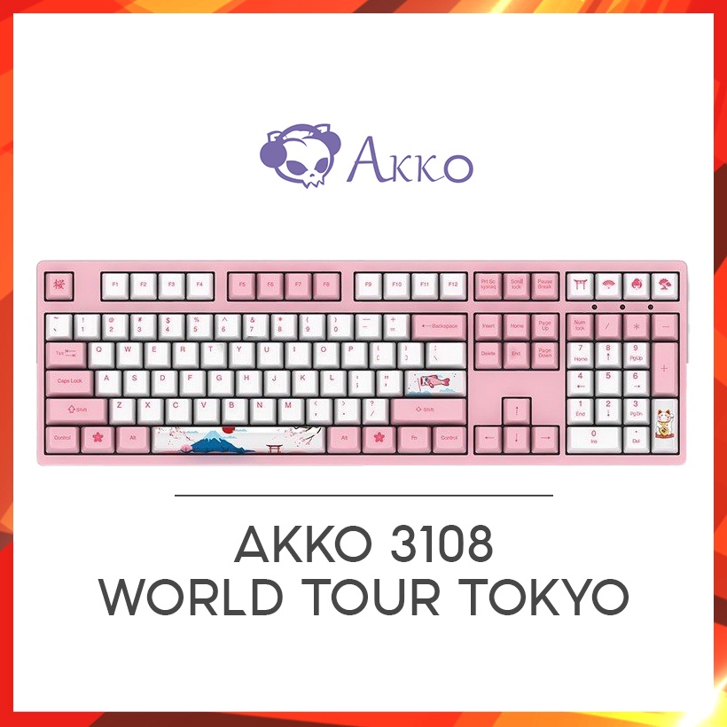 [Mã ELHAMS5 giảm 6% đơn 300K] Bàn phím cơ AKKO 3087/3108/3096 v2 World Tour Tokyo (Hàng chính hãng) - Bảo hành 12 tháng