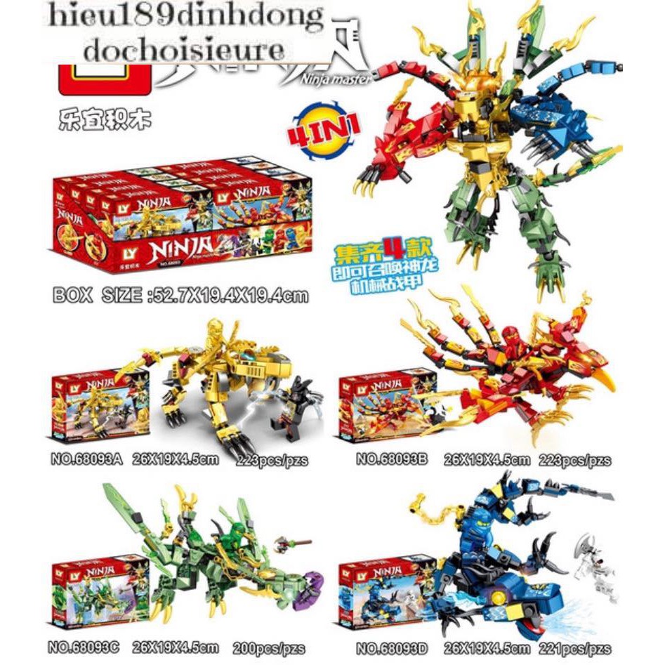 Lắp Ráp Xếp Hình Ninjago 68093 : robot rồng