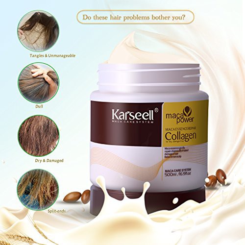 Hấp Ủ Collagen Karseell Maca Phục Hồi Hư Tổn Tóc Hũ 500ML