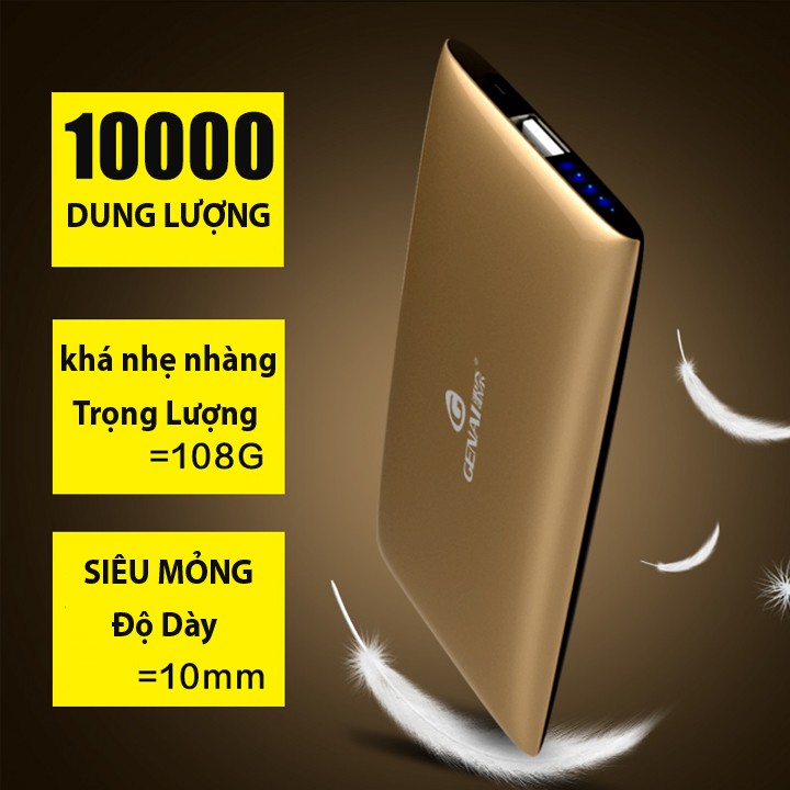 Pin Sạc Dự Phòng GENAI J10 10.000mAh Chính Hãng