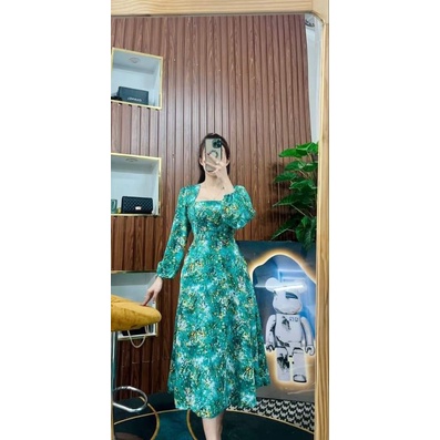 Váy hoa mango tay dài 40-60kg