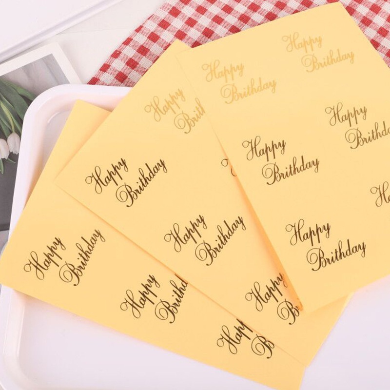 Sticker Chữ Happy Birthday Dán Trang Trí Gói Quà