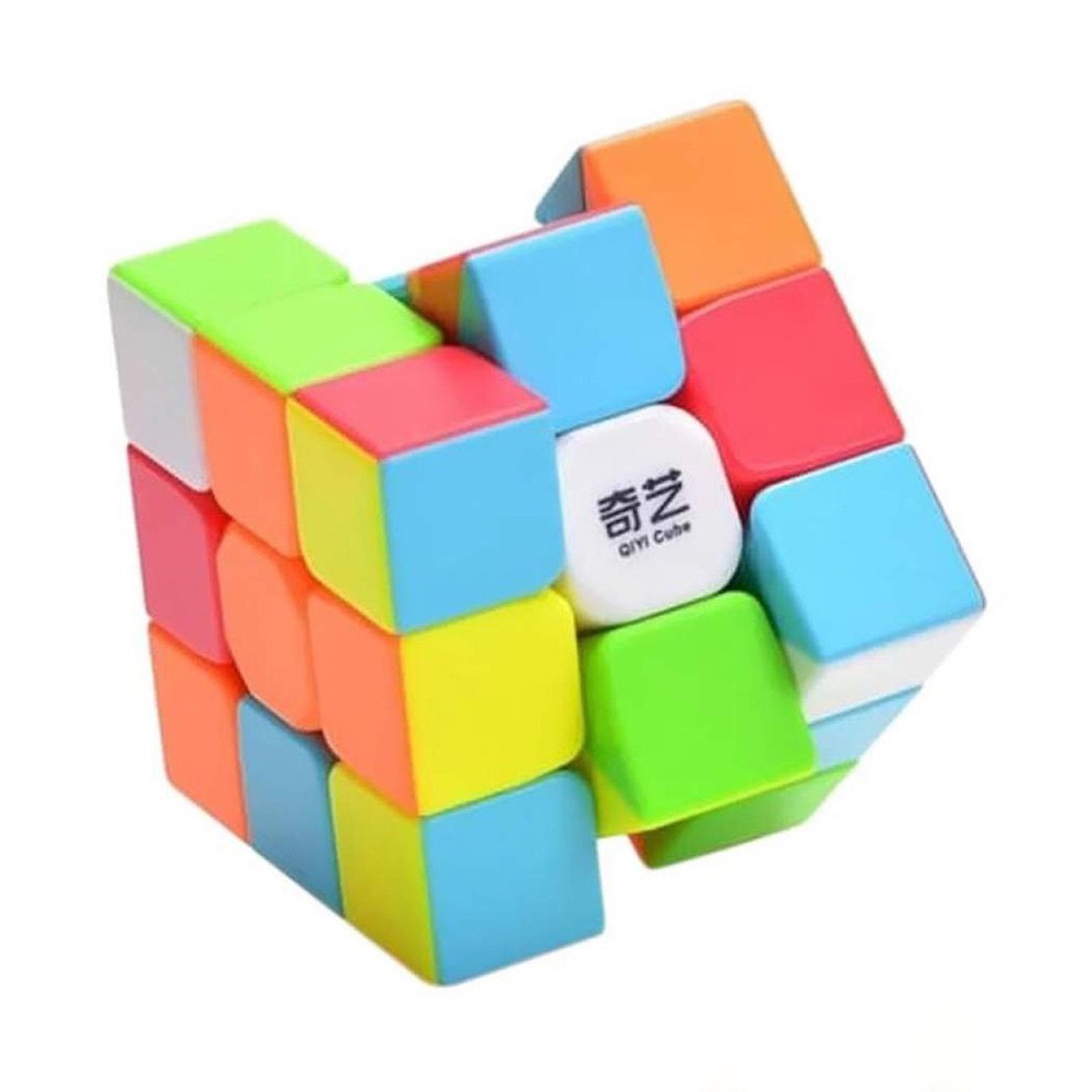 Rubik 3x3 QiYi Warrior S Stickerless Rubic 3 Tầng Không Viền khối lập phương ma thuật