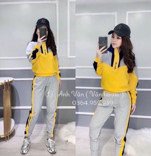 Sét bộ thể thao phối vàng mẹ con