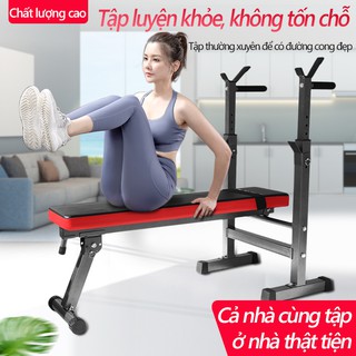ghế tập tạ đa năng ghế gập bụng ghê tập gym đa năng thiết bị thể thao có thể gấp gọn tiện lợi nhanh chóng màu đỏ đen mạn