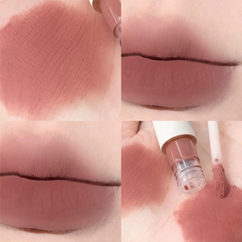 [Hàng mới về] Son môi trang điểm dưỡng ẩm lâu trôi không dính ly không phai màu thiết kế vỏ màu trắng dành cho học sinh