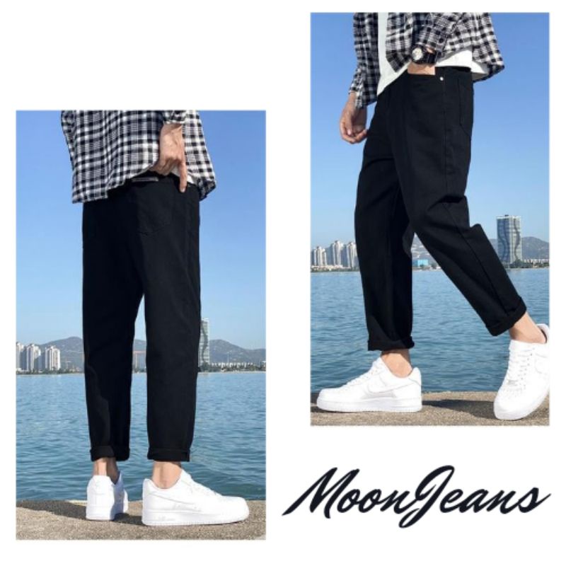Quần jean nam baggy MoonJean kiểu ống rộng dáng suông chất bò QD04